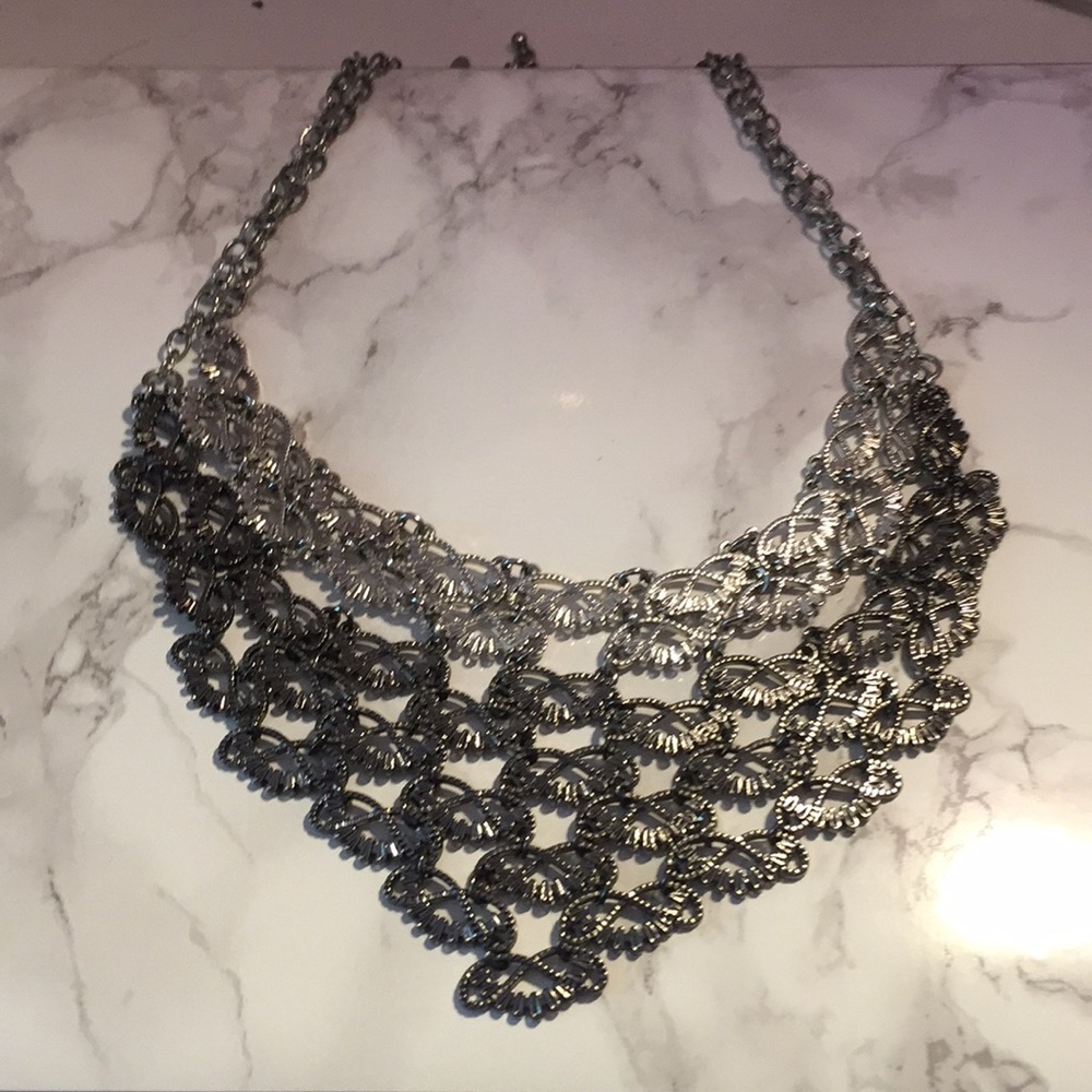 New York and Company Two-Toned Bib Necklace